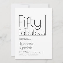 Minimal Fifty and Fabulous 50th Birthday Party