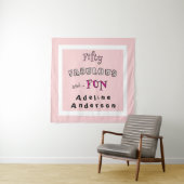 Minimal Fifty Fabulous Pink Typografie 50. Geburts Wandteppich (Beispiel)