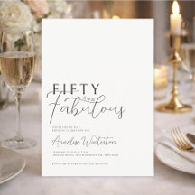 Minimal Fifty und Fabulous 50. Geburtstag