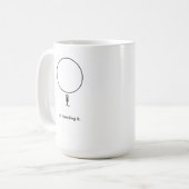 Minimal Figure Under Pressure Abstract Line Art Kaffeetasse (Vorderseite Links)