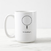 Minimal Figure Under Pressure Abstract Line Art Kaffeetasse (Links)