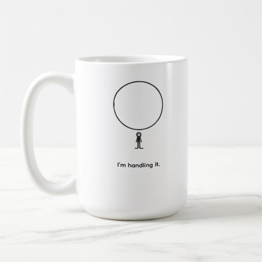 Minimal Figure Under Pressure Abstract Line Art Kaffeetasse (Links)