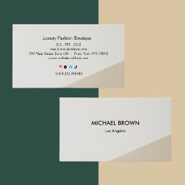 Minimal Fine Clothing Boutique Business Card Visitenkarte