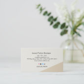 Minimal Fine Clothing Boutique Business Card  Visitenkarte (Stehend Vorderseite)