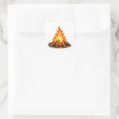 Minimal Fire Illustration Quadratischer Aufkleber (Tasche)