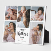 Minimal First Mother's Day Foto Collage Keepake Fotoplatte (Seite)