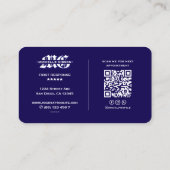 Minimal First Response Agency Dunkelblau Visitenkarte (Rückseite)