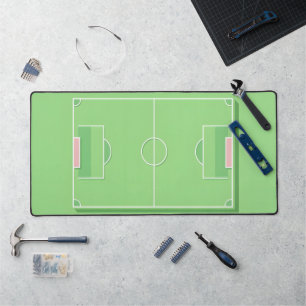 Minimal flache Fußball-Schreibtischmatte - hell gr Schreibtischunterlage
