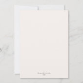 Minimal Flax Card -Being yourself is enough Einladung (Rückseite)