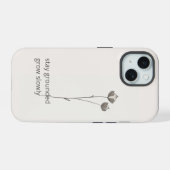 Minimal Flax Phone Case - Stay Grounded iPhone 15 Hülle (Rückseite (Horizontal))