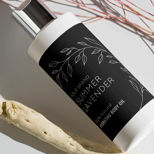 Minimal Floral 4 OZ 120 ml Kosmetisches Flaschenet Rechteckiger Aufkleber