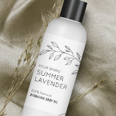 Minimal Floral 4 OZ 120 ml Kosmetisches Flaschenet Rechteckiger Aufkleber