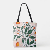 Minimal Floral Botanical Pattern Tote Bag Tasche (Rückseite)