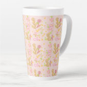 Minimal floral doodle pattern -pastel colour art milchtasse (Rechte Ecke)