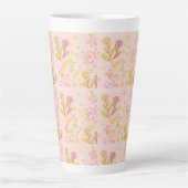 Minimal floral doodle pattern -pastel colour art milchtasse (Vorderseite)