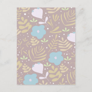 Minimal floral feiertagspostkarte