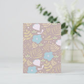 Minimal floral feiertagspostkarte (Stehend Vorderseite)