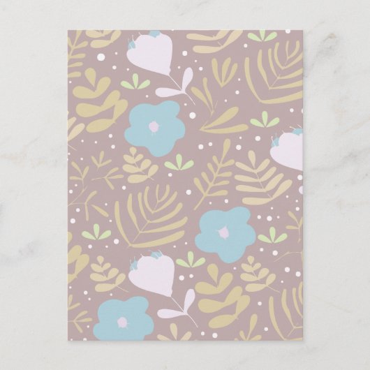 Minimal floral feiertagspostkarte (Vorderseite)