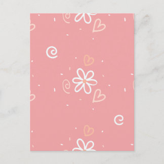 Minimal floral feiertagspostkarte