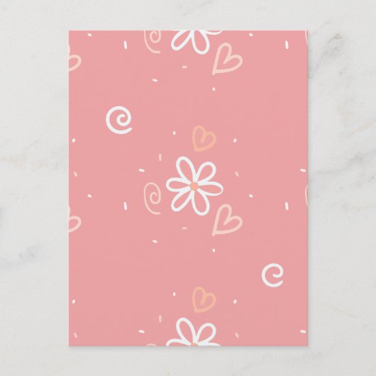 Minimal floral feiertagspostkarte (Vorderseite)