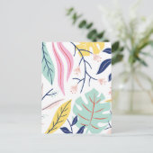 Minimal floral feiertagspostkarte (Stehend Vorderseite)
