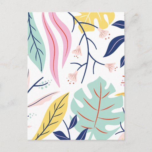 Minimal floral feiertagspostkarte (Vorderseite)