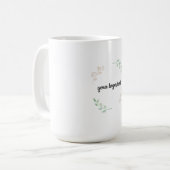 Minimal Floral Frame- Elegant Botanical Cup Design Kaffeetasse (Vorderseite Links)