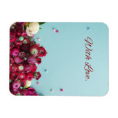 Minimal Floral Greeting Card – With Love Botanical Magnet (Horizontal)