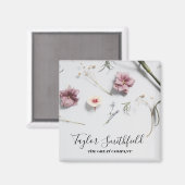 Minimal floral magnet (Vorderseite/Rückseite)