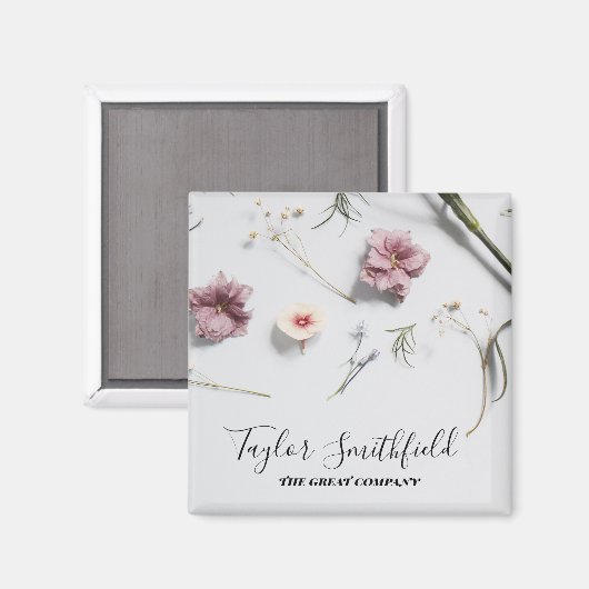 Minimal floral magnet (Vorderseite/Rückseite)