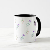 Minimal Floral Pattern Coffee Mug  Tasse (VorderseiteRechts)