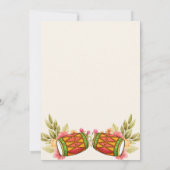 Minimal Floral Pink Mehndi Night Zeremonie Henna Einladung (Rückseite)