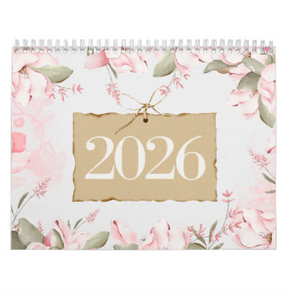 Minimal Floral Quote Calendar Kalender