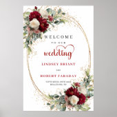 Minimal Floral Wedding Welcome Poster Elegant (Vorne)