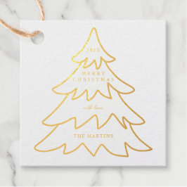 Minimal Foil Christmas Tree Foto Foil Geschenkanhänger