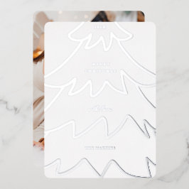 Minimal Foil Christmas Tree Foto Folien Feiertagskarte