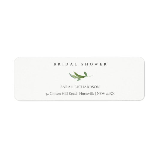 Minimal Foliage Greenerity Address Brautparty (Vorne)