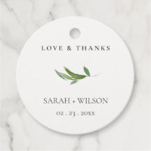 Minimal Foliage Greenerity Hochzeit Liebe & Dank