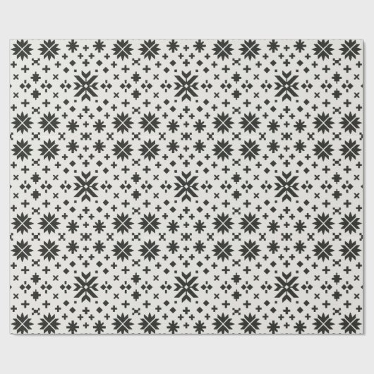 Minimal Folk Geometry Seamless Pattern  Geschenkpapier (Flach)
