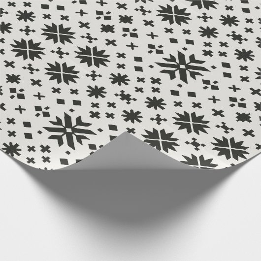 Minimal Folk Geometry Seamless Pattern  Geschenkpapier (Ecke)