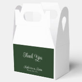 Minimal Forest Green and White Wedding Geschenkschachtel (Geöffnet)