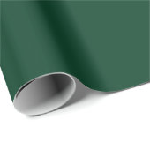 Minimal Forest Green Schlicht Solid Color Geschenkpapier (Rolleneckpunkt)