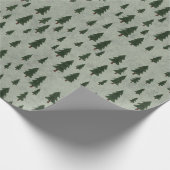 Minimal Forest Pattern Wrapping Paper Geschenkpapier (Ecke)