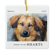 Minimal Forever in unseren Herzen Hund Foto Andenk