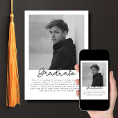 Minimal Foto Abschluss Class of ist hier draußen Einladung