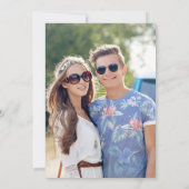 Minimal Foto Beach Hochzeit Save the Date (Rückseite)