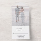 Minimal Foto Classic Elegante Hochzeit All In One Einladung (Innen Boden)
