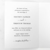 Minimal Foto Classic Elegante Hochzeit Dreifach Gefaltete Einladung (Innen Erste Seite)