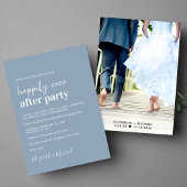 Minimal Foto Dusty Blue Wedding Empfang Save The Date
