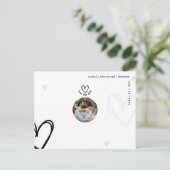 MINIMAL-FOTO Save the Date - auf der Grundlage ein Postkarte (Stehend Vorderseite)